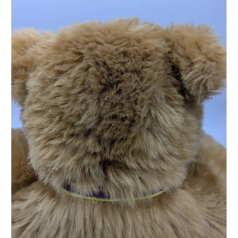 Gund‎ Teddy Bear Snoodles 2476 Stuffed Plush Plaid Bow Bean Bottom 16